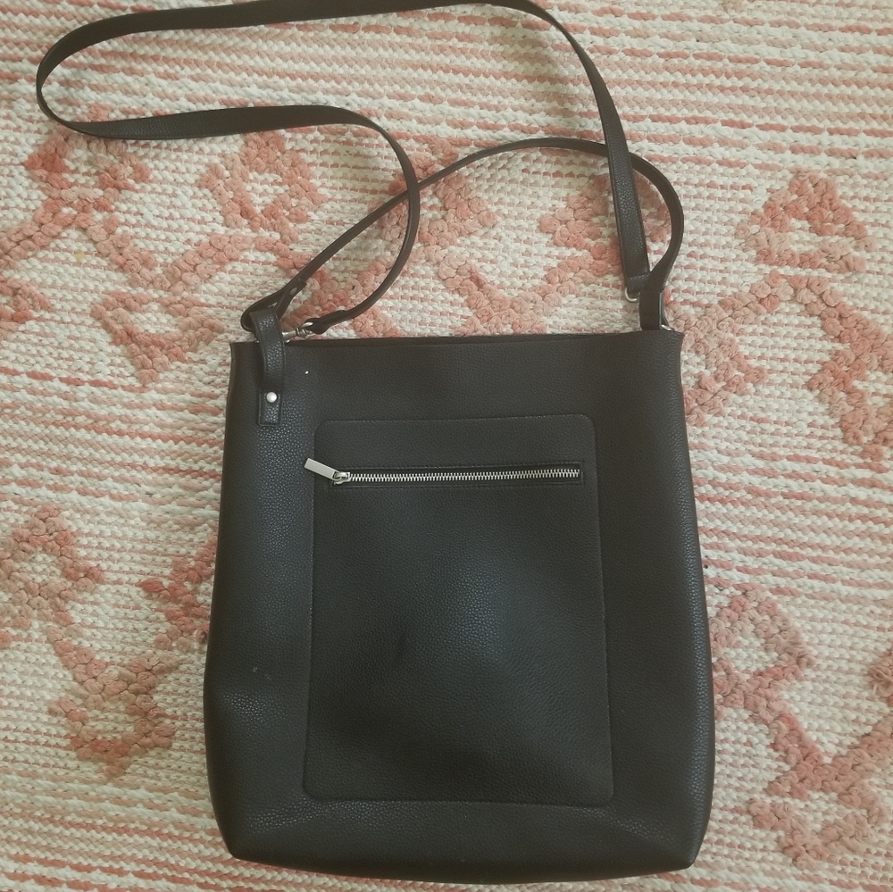 Faux leather tote purse